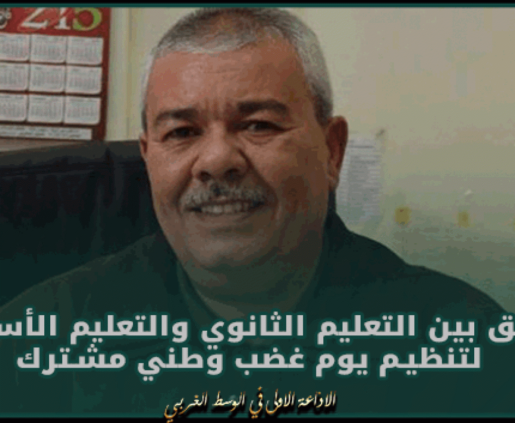 نبيل الهواشي: هناك تنسيق بين التعليم الثانوي والتعليم الأساسي لتنظيم يوم غضب وطني مشترك