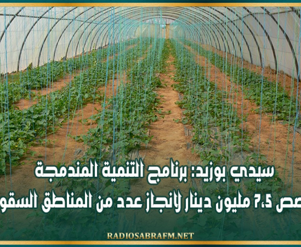 سيدي بوزيد: برنامج التنمية المندمجة يخصص 7،5 مليون دينار لانجاز عدد من المناطق السقوية