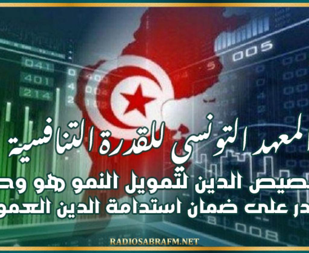 المعهد التونسي للقدرة التنافسية: تخصيص الدين لتمويل النمو هو وحده القادر على ضمان استدامة الدين العمومي