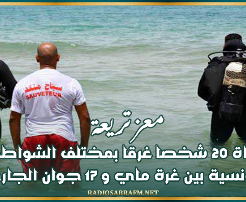 معز تريعة: وفاة 20 شخصا غرقا بمختلف الشواطئ التونسية بين غرة ماي و 17 جوان الجاري