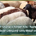 مرض 'بومريرة': وزارة الفلاحة تدعو مربي الماشية إلى اليقظة وأخذ الاحتياطات اللازمة