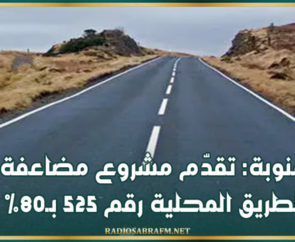 منوبة: تقدّم مشروع مضاعفة الطريق المحلية رقم 525 بـ80%