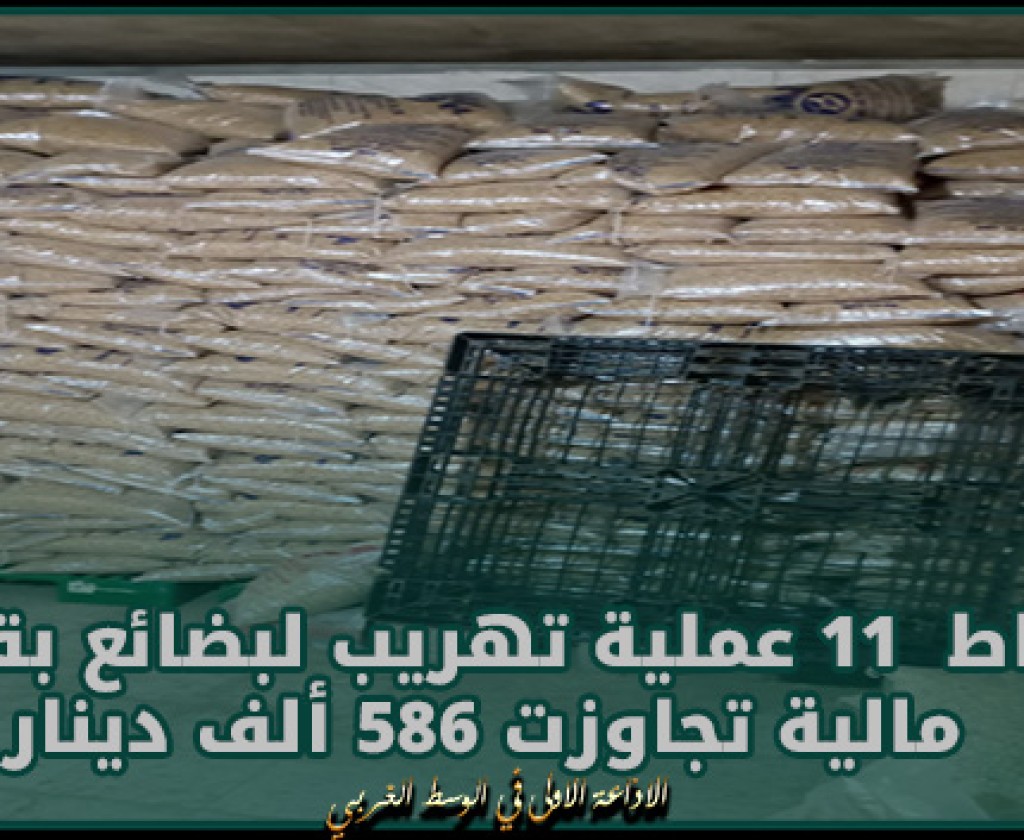 مارث : إحباط 11 عملية تهريب لبضائع بقيمة مالية تجاوزت 586 ألف دينار