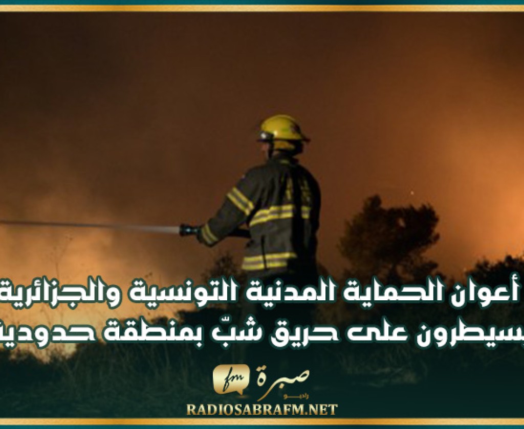 أعوان الحماية المدنية التونسية والجزائرية يسيطرون على حريق شبّ بمنطقة حدودية