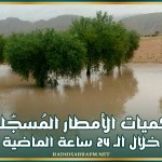 كميات الأمطار المُسجّلة خلال الــ24 ساعة الماضية