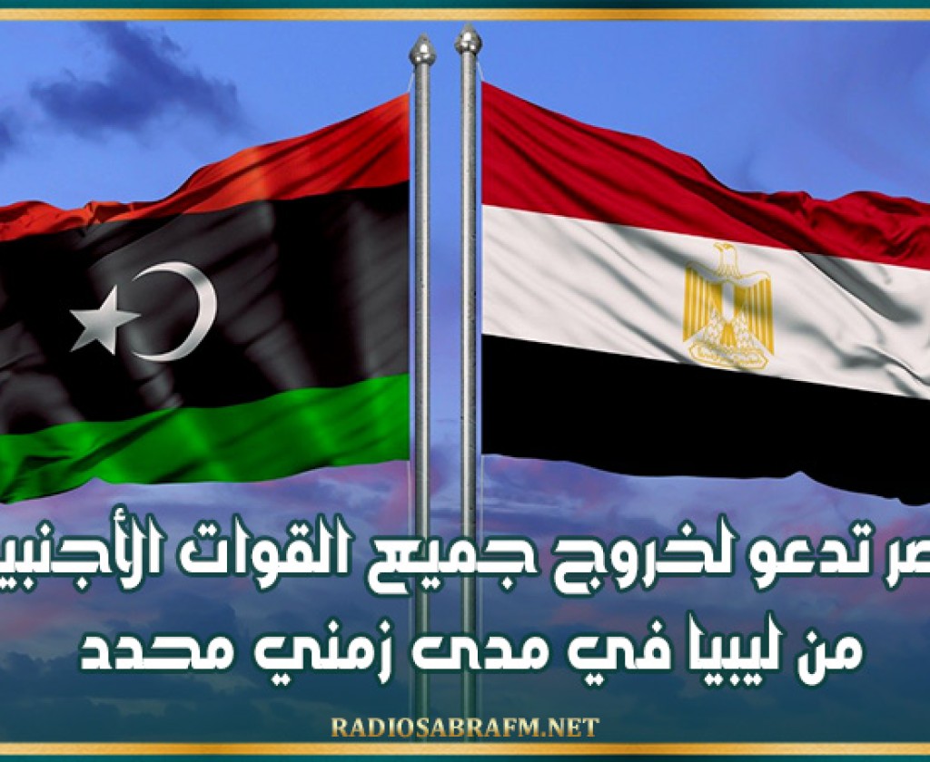 مصر تدعو لخروج جميع القوات الأجنبية من ليبيا في مدى زمني محدد