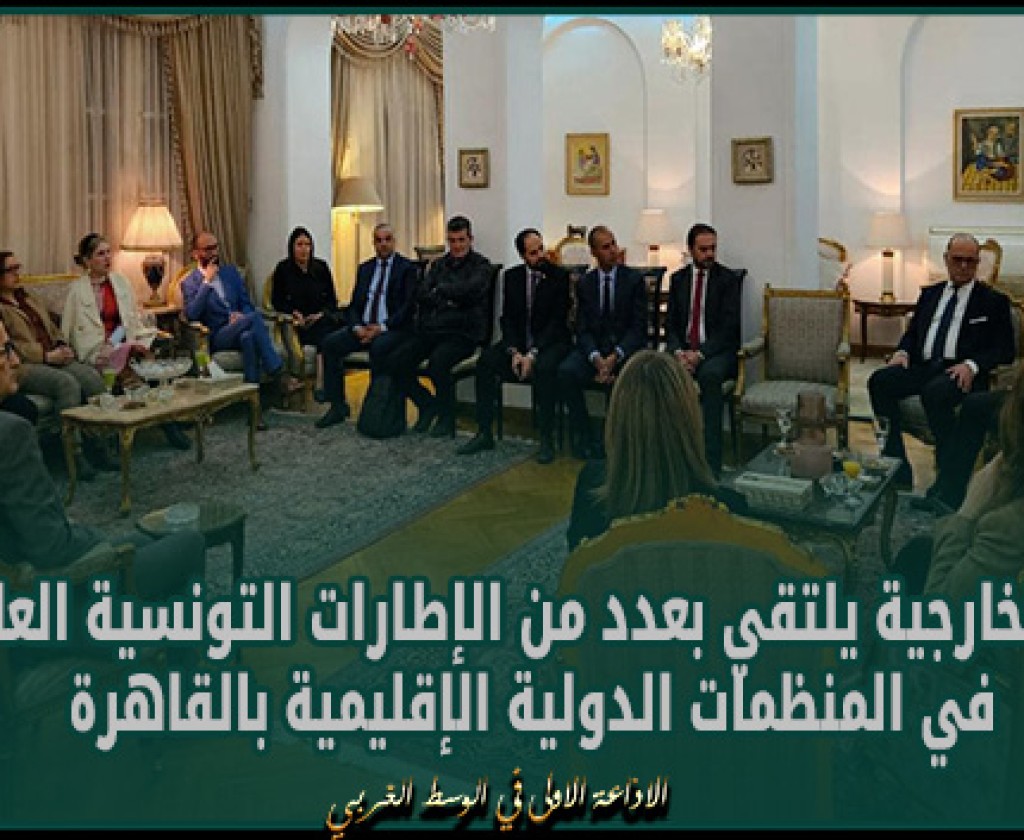 وزير الخارجية يلتقي بعدد من الإطارات التونسية العاملة في المنظمات الدولية الإقليمية بالقاهرة