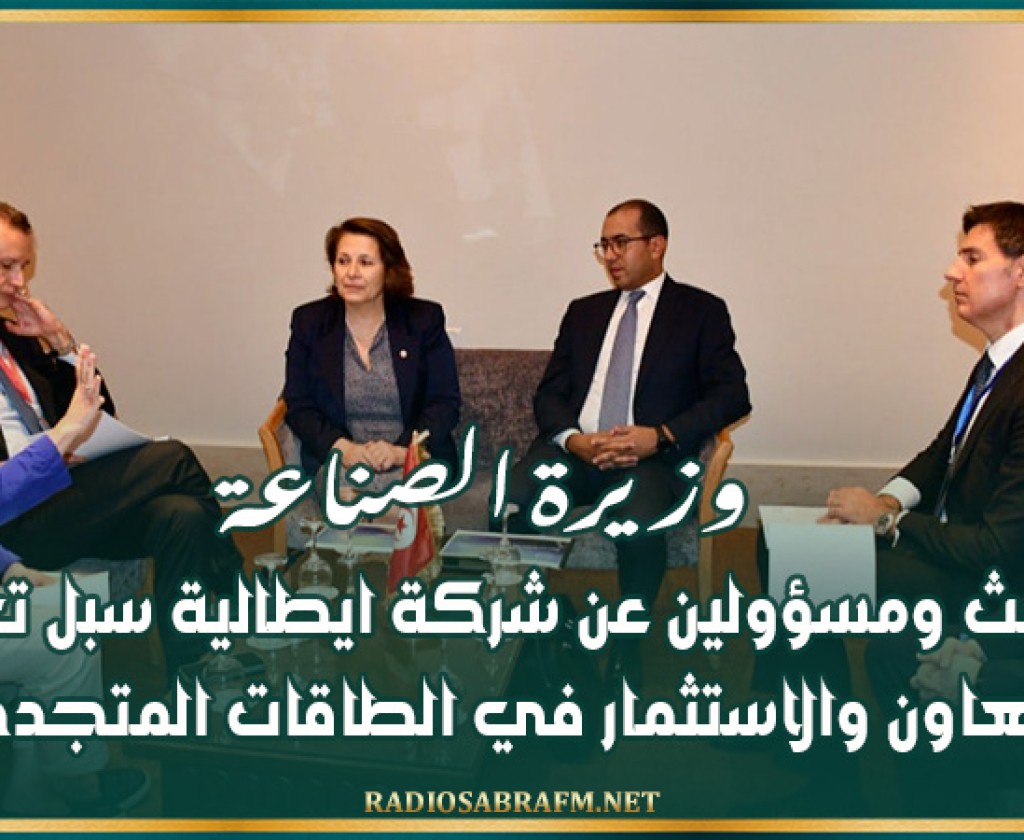 وزيرة الصناعة تبحث ومسؤولين عن شركة ايطالية سبل تعزيز التعاون والاستثمار في الطاقات المتجددة