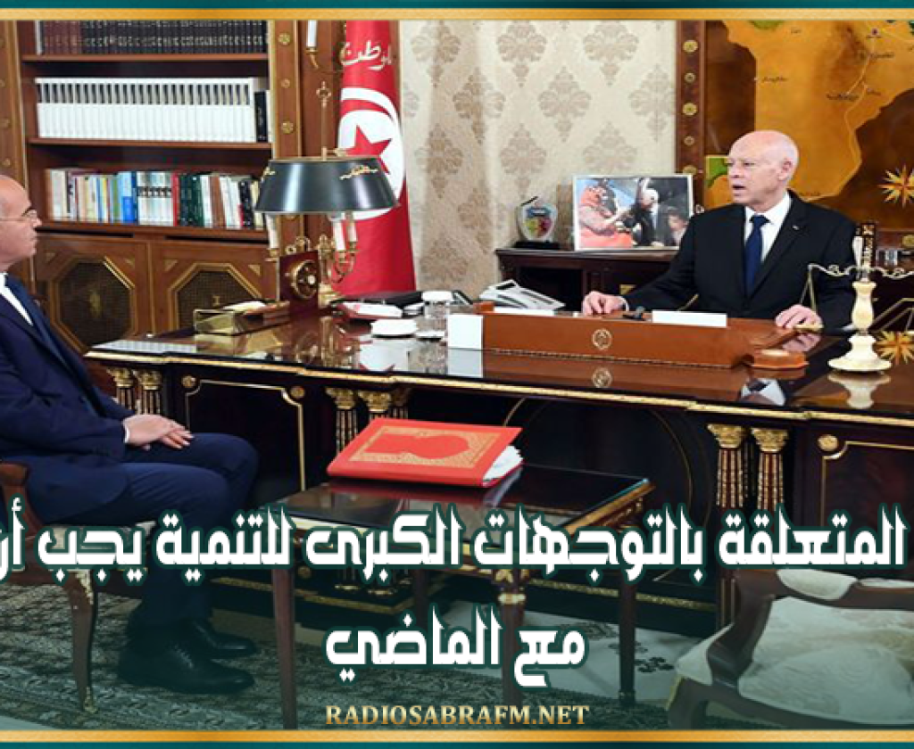 سعيد لرئيس الحكومة: الوثيقة المتعلقة بالتوجهات الكبرى للتنمية يجب أن تقطع مع الماضي