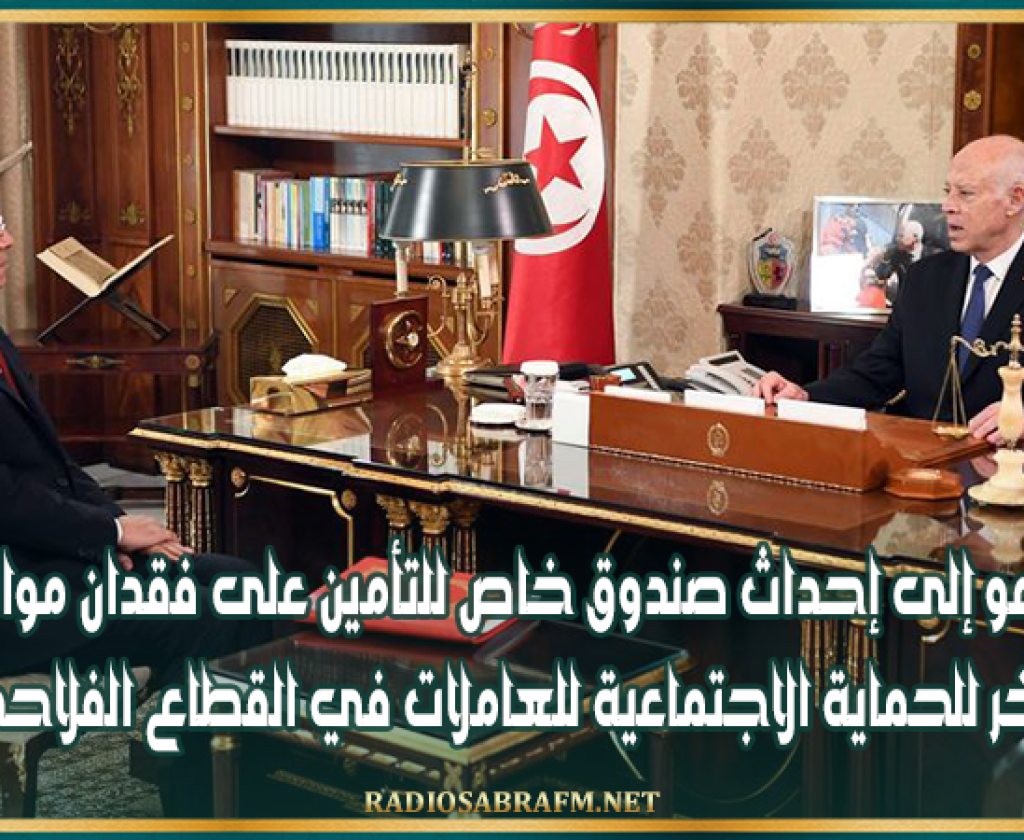 سعيد يدعو إلى إحداث صندوق خاص للتأمين على فقدان مواطن شغل وآخر للحماية الاجتماعية للعاملات في القطاع الفلاحي