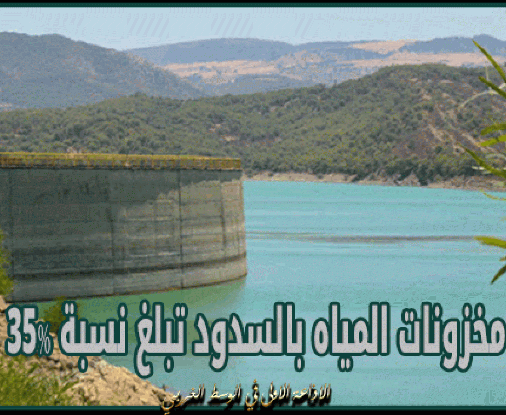 مخزونات المياه بالسدود التونسية تبلغ نسبة 35%