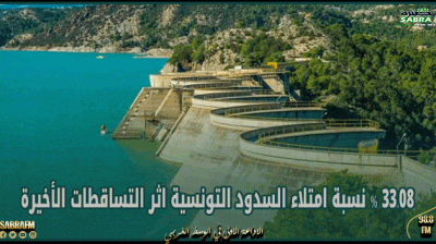 33.08 % نسبة امتلاء السدود التونسية اثر التساقطات الأخيرة