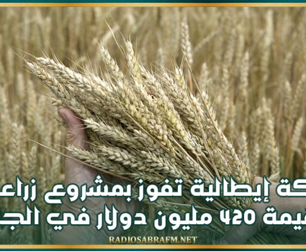 شركة إيطالية تفوز بمشروع زراعي بقيمة 420 مليون دولار في الجزائر