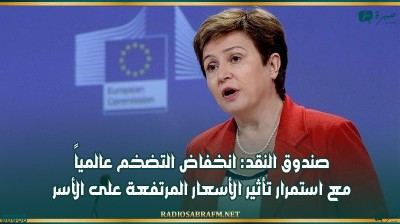 صندوق النقد: انخفاض التضخم عالمياً مع استمرار تأثير الأسعار المرتفعة على الأسر