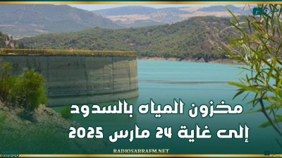 مخزون المياه بالسدود إلى غاية 24 مارس 2025