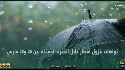 محرز الغنوشي: توقعات بنزول أمطار خلال الفترة الممتدة بين 26 و28 مارس