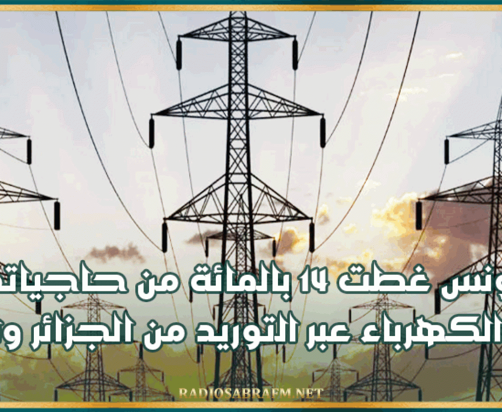 تونس غطت 14 بالمائة من حاجياتها من الكهرباء عبر التوريد من الجزائر وليبيا