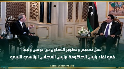 سبل تدعيم وتطوير التعاون بين تونس وليبيا في لقاء رئيس الحكومة برئيس المجلس الرئاسي الليبي