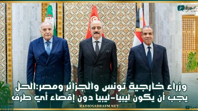 وزراء خارجية تونس والجزائر ومصر:الحل يجب أن يكون ليبيا-ليبيا دون إقصاء أي طرف