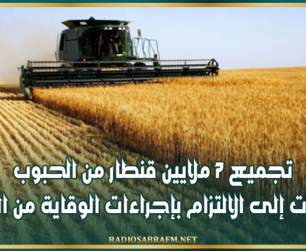 تجميع 7 ملايين قنطار من الحبوب ودعوات إلى الالتزام بإجراءات الوقاية من الحرائق