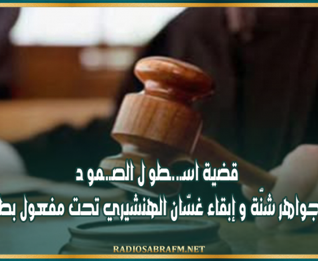 قضية اسـ..ـطو ل الصـ.ـمو د: الافراج عن جواهر شنّة و إبقاء غسّان الهنشيري تحت مفعول بطاقة الايداع