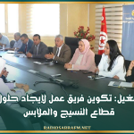 وزارة التشغيل: تكوين فريق عمل لإيجاد حلول لمشاغل قطاع النسيج والملابس